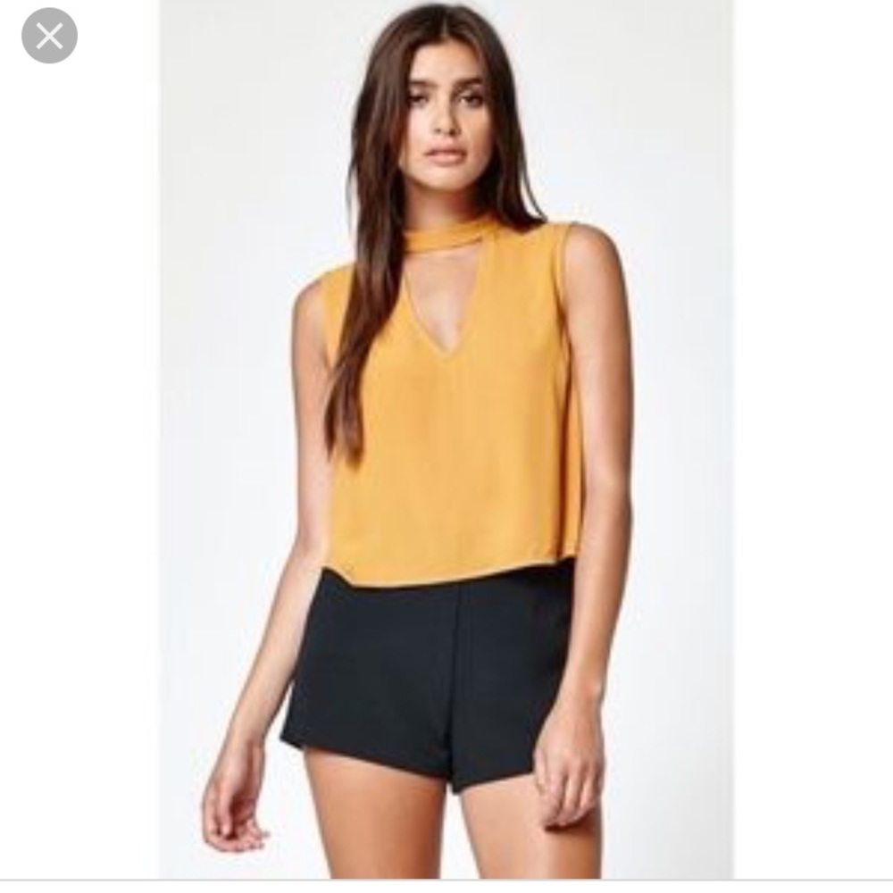 Kendall and Kylie mustard tank top